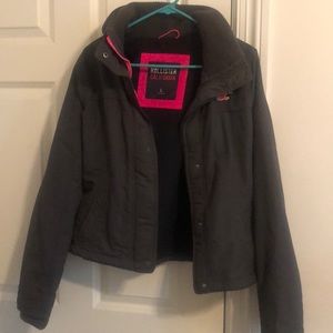 Hollister Pink/Grey Winter Coat!